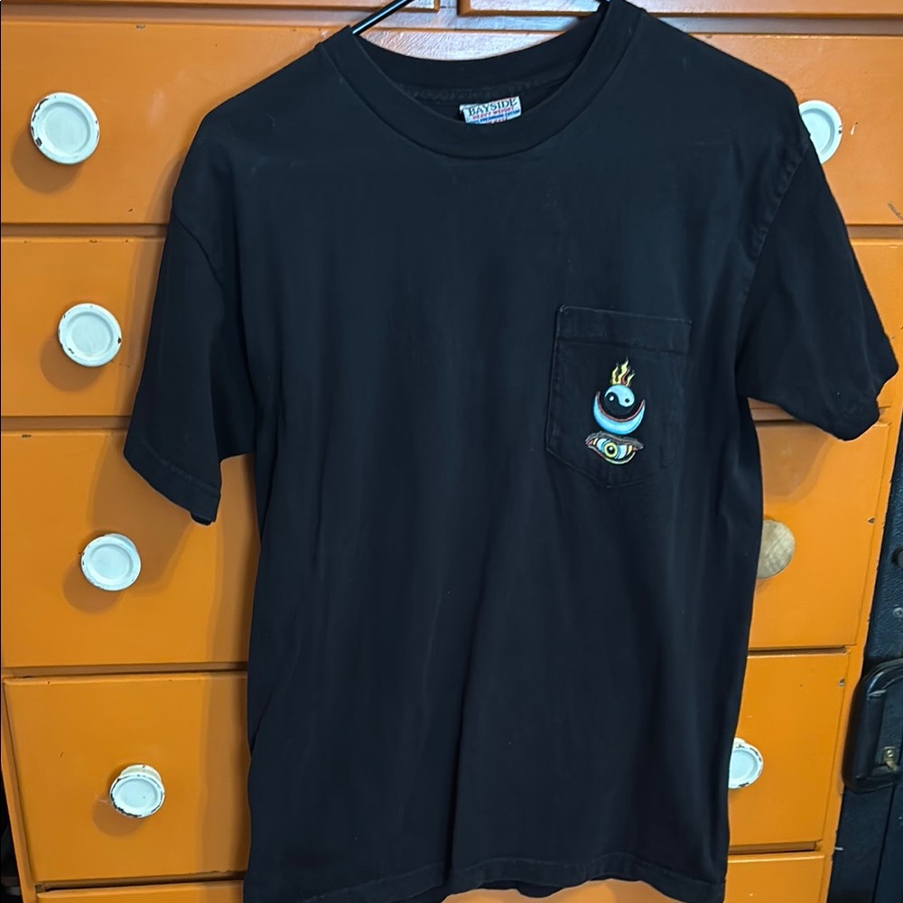 Solid Black Crew Neck Short Sleeve Tee
